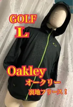 Oakley オークリー　GOLF ジャージ　裏地フリース　刺繍ロゴ　L