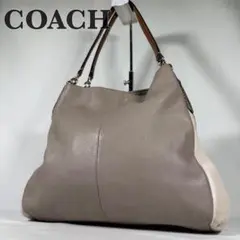 コーチ COACH トートバッグ ショルダーバッグ 肩掛け レザー グレージュ