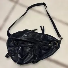 archive leather one shoulder bag y2k