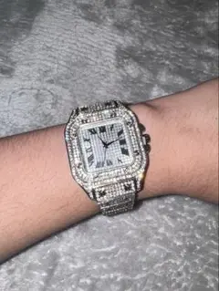 GRA鑑定書・箱付】 iced out watch Moissanite - メルカリ
