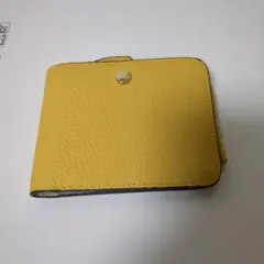 二つ折り財布 イエロー グレー バイカラーのサムネイル