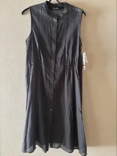 JEUNE MAMAN ノースリーブシャツワンピース グレー　未使用