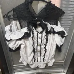 LIZLISA オープンショルダーフリルブラウス