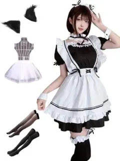 【豪華12点】メイド服 Mサイズ コスプレ 猫耳 メイドカフェ コンカフェ