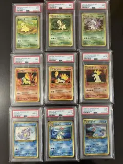 ポケモンカード 旧裏 プレミアムファイル 御三家 PSA 9連番 コンプリート ポケモンカード 旧裏 プレミアムファイル 御三家 PSA 9連番