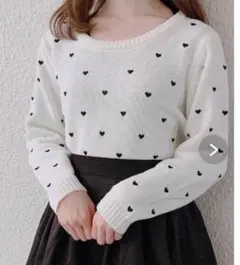 euelyn ハート 長袖 ニット セーター