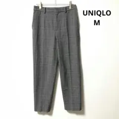 UNIQLO チェックパンツ グレー M テーパード