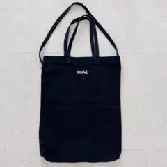 X-girl ブラック トートバッグ キャンパストートバッグ