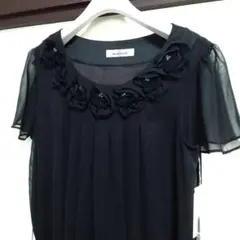 新品♡ギャラリービスコンティ♡黒♡ お花モチーフ ♡シフォン ドレス