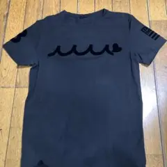 muta波模様 Tシャツ 黒