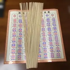 筮竹30cm 筮竹台 算木 六十四卦速見表 (キャンバス地)易経 易断 五行易