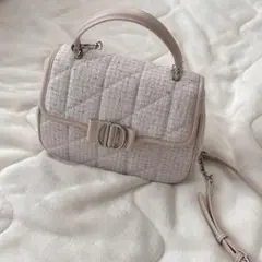 RANDA 2WAY ビジューパーツキルティングハンドバッグ