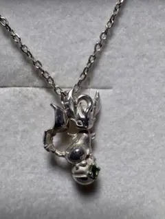 ポケットモンスター　リーフィア&モンスターボールネックレス silver925 ポケットモンスター リーフィア&モンスターボールネックレス シルバー