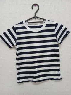 No.30 無印良品 ボーダーTシャツ 110cm　保育園用のサムネイル