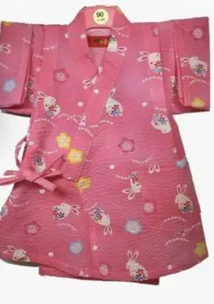 甚平　90 女の子　竹とんぼ