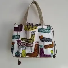 月末セール⭐　ミナペルホネン　ミングリング　あおりポケット　巾着　トート