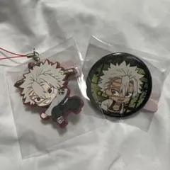 鬼滅の刃 不死川実弥 ラバーストラップ 缶バッジセット