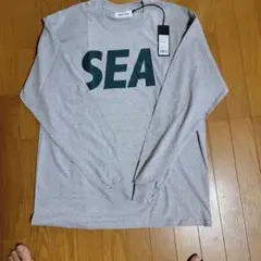 新品　ウィンダンシー　長袖　カットソー　Tシャツ　 グレイ　グリーン　Lのサムネイル