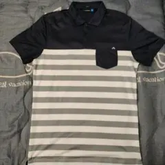 J.Lindeberg スリムフィット ポロシャツ M ネイビー/ホワイト