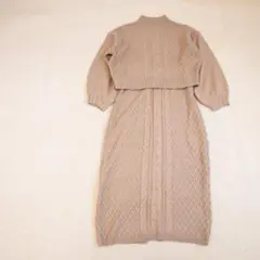 極美品✨ルイーズ ニットセットアップ　ロングスカート ぽわん袖 セーター【L】