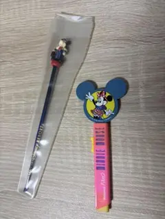 昭和レトロ ディズニー ミッキーマウス 耳かき と ミニーマウス 消しゴム