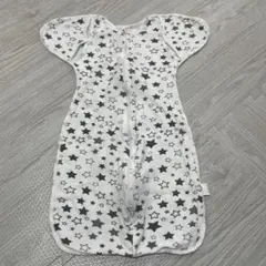 星柄おくるみ ホワイト/ブラック スワドル
