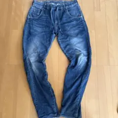 YANUK ジョガーパンツ ジーンズ ストレッチ リネン デニム ジョグ S