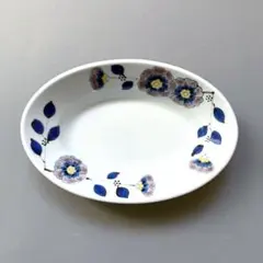 伊万里焼　有田焼　花枝紋　楕円皿　オーバルプレート　徳七窯