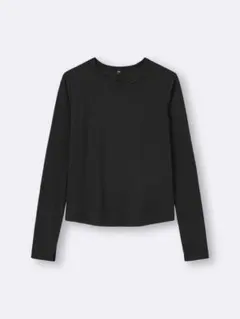 ソフトリブクルーネックT（長袖）／GU