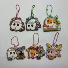PUI PUI モルカー ぷっくり ラバマスグミ ラバーマスコット 6点セット