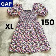 【美品】GAP 花柄 パフスリーブ ワンピース 150のサムネイル