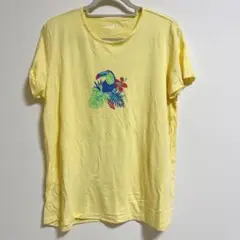 BLAIR イエロー トゥカンプリント Tシャツ L