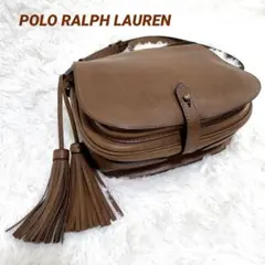 美品　POLO RALPH LAUREN ショルダーバッグ　レザー　ブラウンのサムネイル