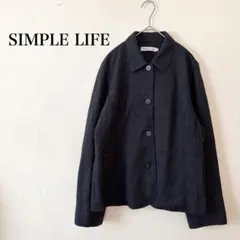 SIMPLELIFEシンプルライフ アウター ジャケット グレー　ウール100%