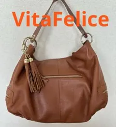 VitaFelice 本革ワンハンドルバッグ　ブラウンのサムネイル