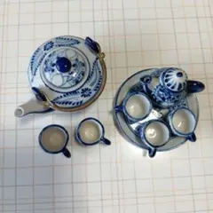 ミニチュアティーセット 青と白