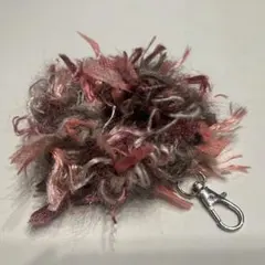 ピンク系ファーリボンストラップ