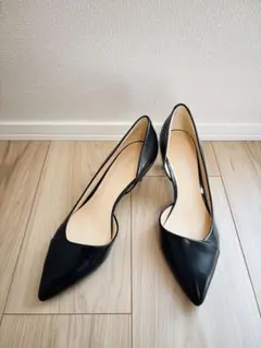 美品 NINE WEST ブラック ポインテッドトゥ ハイヒール