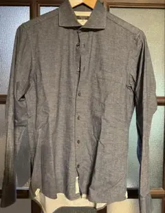 ORIHICA オリヒカ　デニム風 長袖シャツ S ビジネス　カジュアル　シャツ