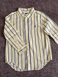 ラルフローレン 長袖シャツ ストライプ イエロー サイズ5（115）