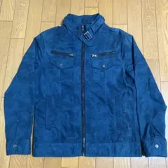 スエード風 ジャケット　ブルー系