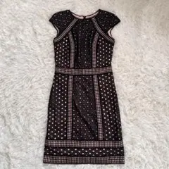 タダシショージ　総刺繍ドレス　フレンスリーブ　4　M　黒のサムネイル