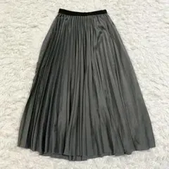 Ready Made レディメイド プリーツロングスカート F グレー お洒落のサムネイル