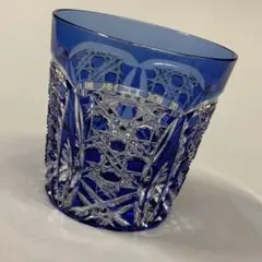 KAGAMI CRYSTAL 花瓶 ブルー 江戸切子 未使用 - メルカリ