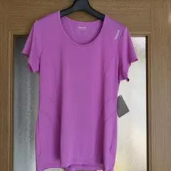 Reebok ピンク パープル ストライプ Tシャツ ショートスリーブのサムネイル