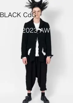 BLACK CdG 2023 AWウール縮絨サルエルパンツ