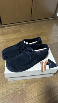 clarks Wallabee black suede 26cm