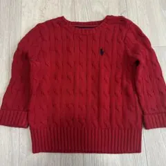 Ralph Lauren ケーブルニット セーター レッド 18M