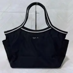 アニエスベー VOYAGE トートバッグ ナイロン　ブラック　A4可　軽量　通勤