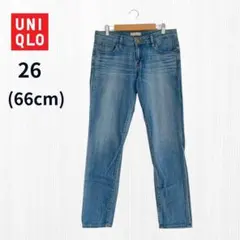 ユニクロ UNIQLO ストレートジーンズ デニム 26（66㎝）ブルー パンツ